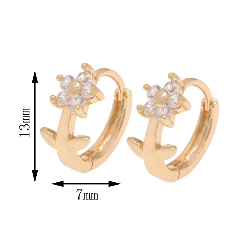 Wholesale Flower Gold Plated Fashion Exquisite Women′ S Earrings