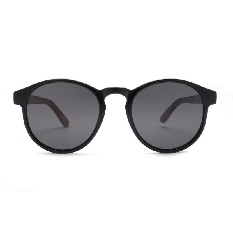 2022 Custom Logo Black Round Frame Sunglasses for Unisex