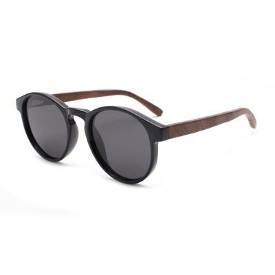 2022 Custom Logo Black Round Frame Sunglasses for Unisex