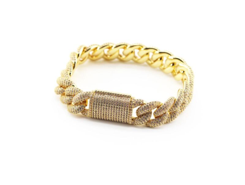 Classy Gold Chain Cuban Link Bracelet for Men