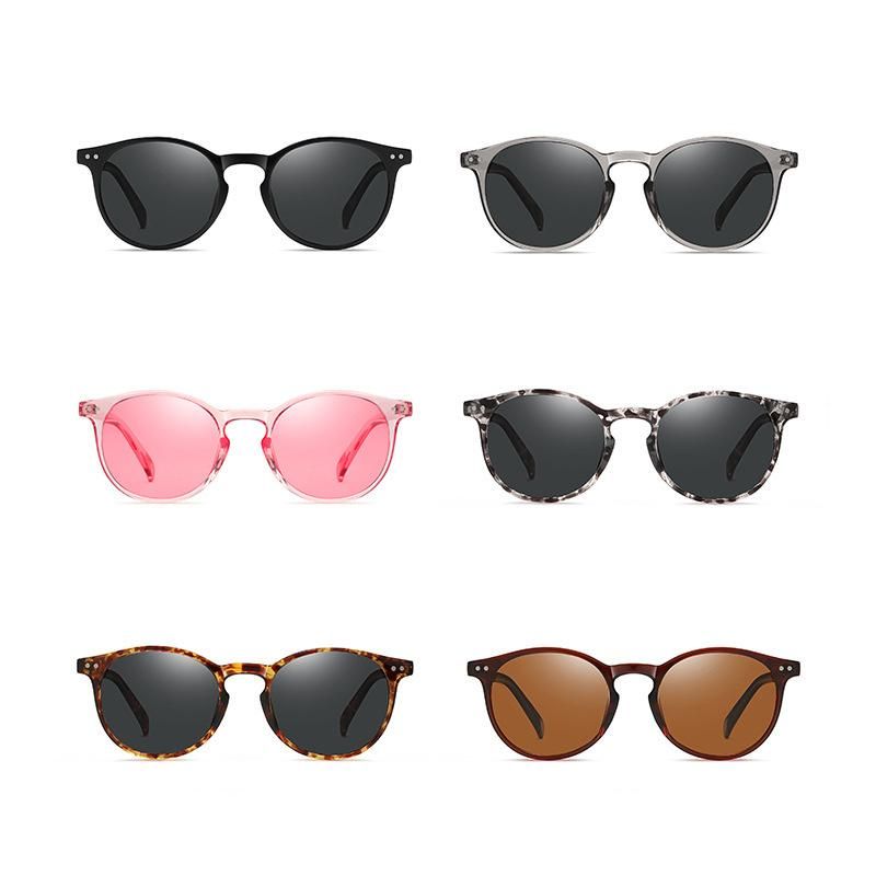 Polarized Leses UV400 Wood Frame Vintage Women Tac Round Sunglasses 3331