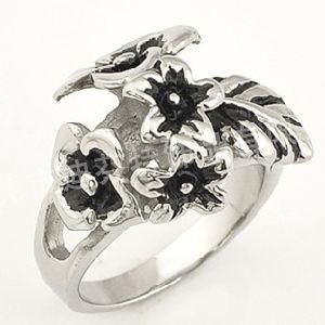 Flower Stainless Steel Casting Ring (RZ8406)