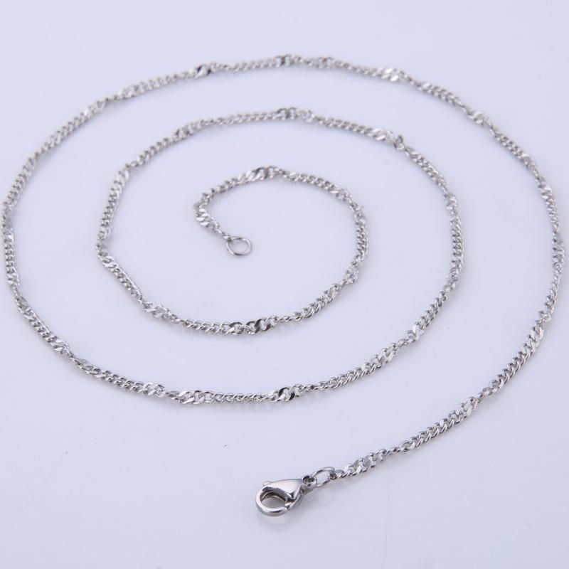 Fashion Jewelry Stainless Steel Jewelry Shiny Embossed Curb Chain