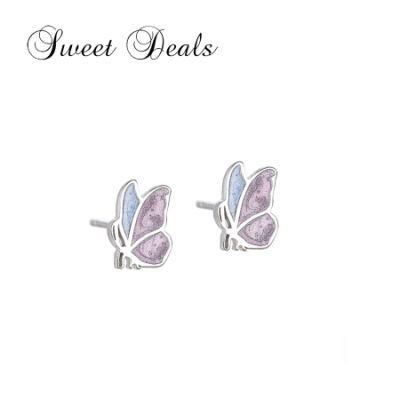 Fashion S925 Sterling Silver Leaf Earrings Niche Stud Earrings Jewelry