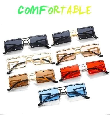 2021 Anti UV Designer Metal Sunglass Polycarbonate Sunglasses for Women