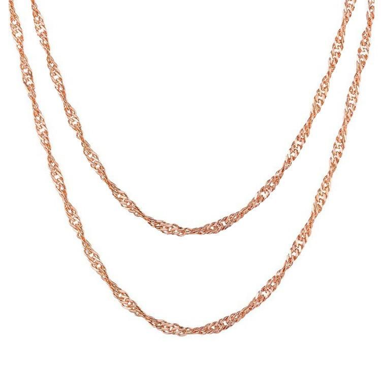 Wholesale Stainless Steel Singapore Chain Necklace Bracelet Fashion Jewelry Design for Ladies Decoration