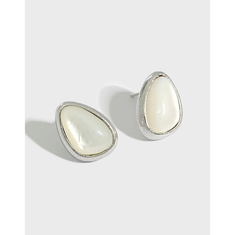 Fashion Niche Light Luxury Design Drop-Shaped Mother of Pearl Earrings Jewelry