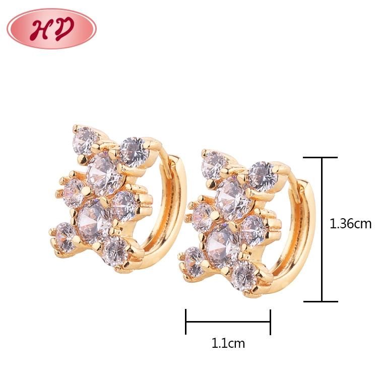 Latest Designs Small 14K Gold Plated Huggie Jewelry Hoop Earrings Women