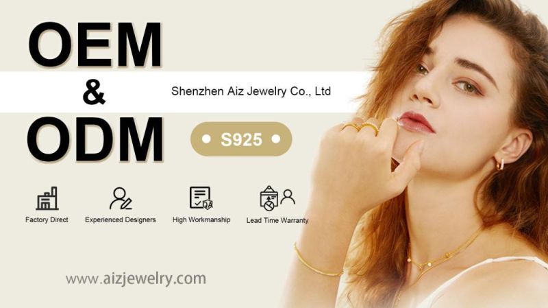 High End Custom Design Jewelry Sterling Silver Gold Croissant Hollow Metal Ring with CZ Gemstone Women Rings