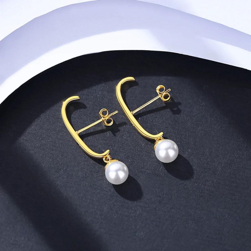 Natural Freshwater Pearl Silver Stud Earring for Women