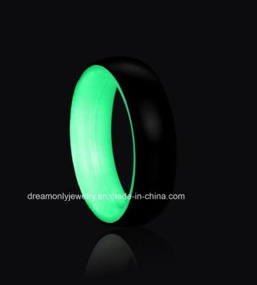 Green Luminous Carbon Fiber Ring Glow in The Dark Rings