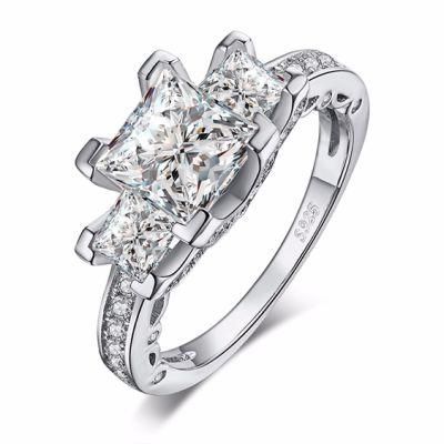 Fashion Jewellery 925 Sterling Silver Cubic Zirconia Ring for Bridal/Wedding/Engagement Wholesale