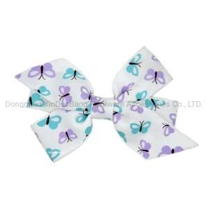 Printed Butterfly Grosgrain Ribbon Bow Hair Clip Fashion Hair Grip