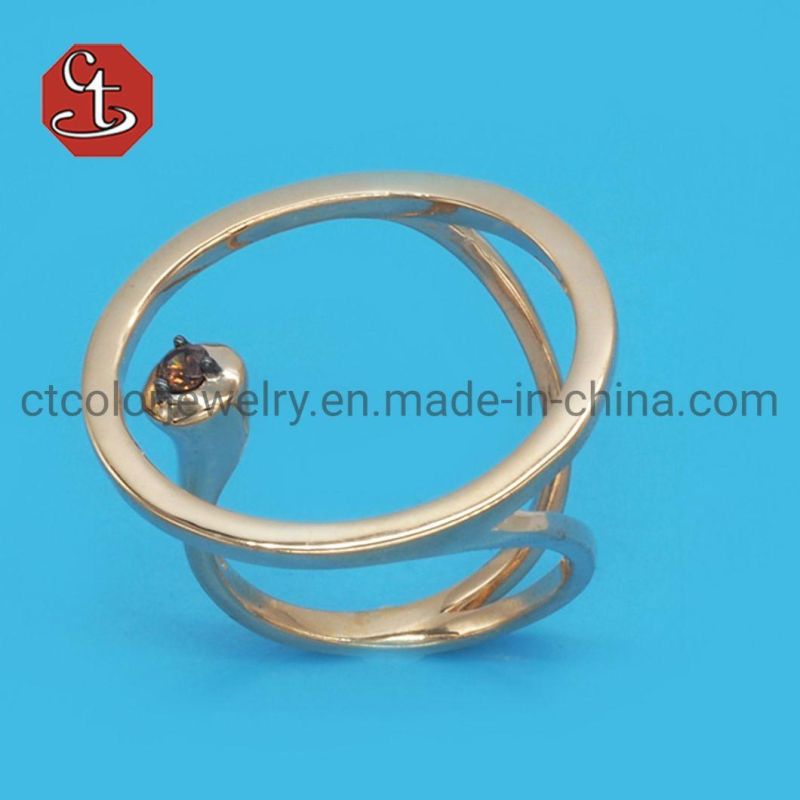 OL Design Fashion 925 Sterling Silver Ring Rose Gold Geometric Adjustable Rings For Women Girls Jewelry