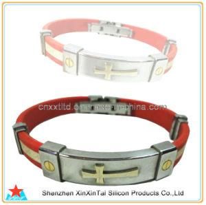 Classic Silicon Bracelet with Embossed Pattern (XXT 10024-2)