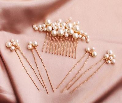 Bridal Wedding Pearl Hair Comb Hair Vines Hair Stick Headpiece. Bridal Hair Clips