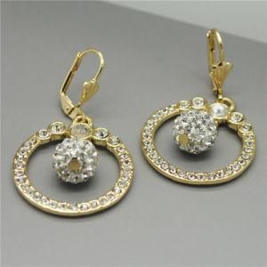 Hot Sale Items Basketball Wives Earrings, 18k Gold Pearl Plated Hoop Earrings, Fashion Jewelry for Women Jewellery (E130022)