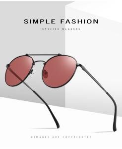 Wholesale Double Bridge Round Shape Polarized Sunglasses for Ladies Mens