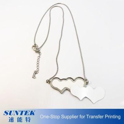 Sublimation Heart to Heart Necklace