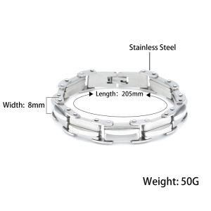 Wholesale Custom Stainless Steelr Multilayer Curve Chain Men Bracelet