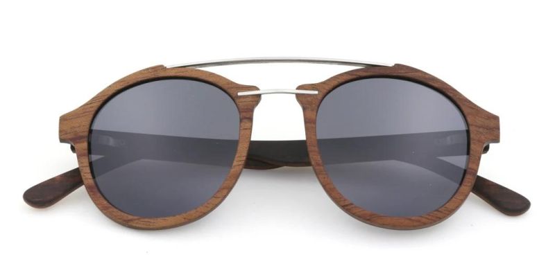 Double Bridge Fashion Rose Wood Wholesale High Quality Wooden Sunglasses