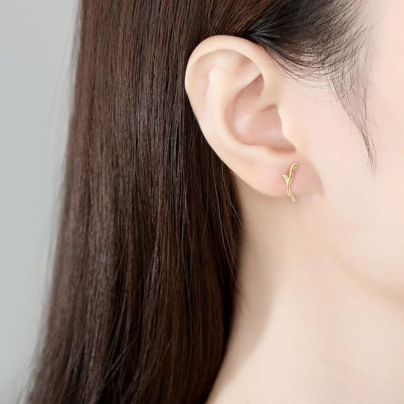 Fashion Branches Jewelry High Quality S925 Ear Studs