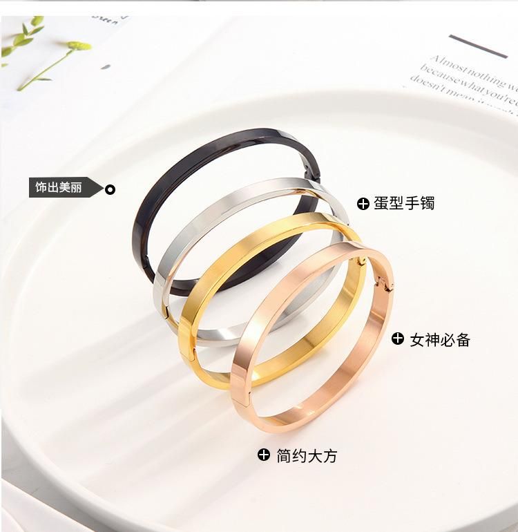 Women Jewelry Flat Bangle Custom Adjustable 18K Gold Bracelets