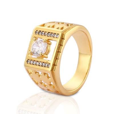 Fashion Women 18K Gold Plated Stainless Steel Silver Engagement Finger Wedding Rings Jewelry Design