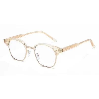 2022 Wholesale Glasses Frame Tr90 Korean Retro Myopic Glasses Frame Anti Blue Light Flat Lens Ins Small Red Book Recommended