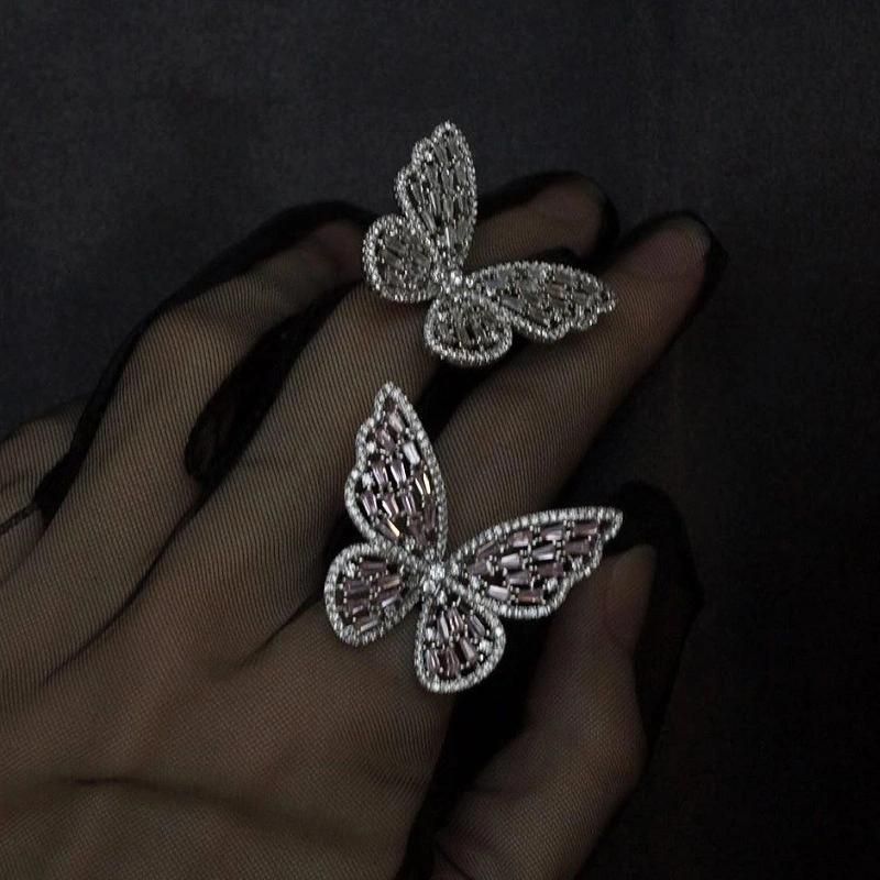 Same-Style Butterfly Hollow-out Creative Opening Ring