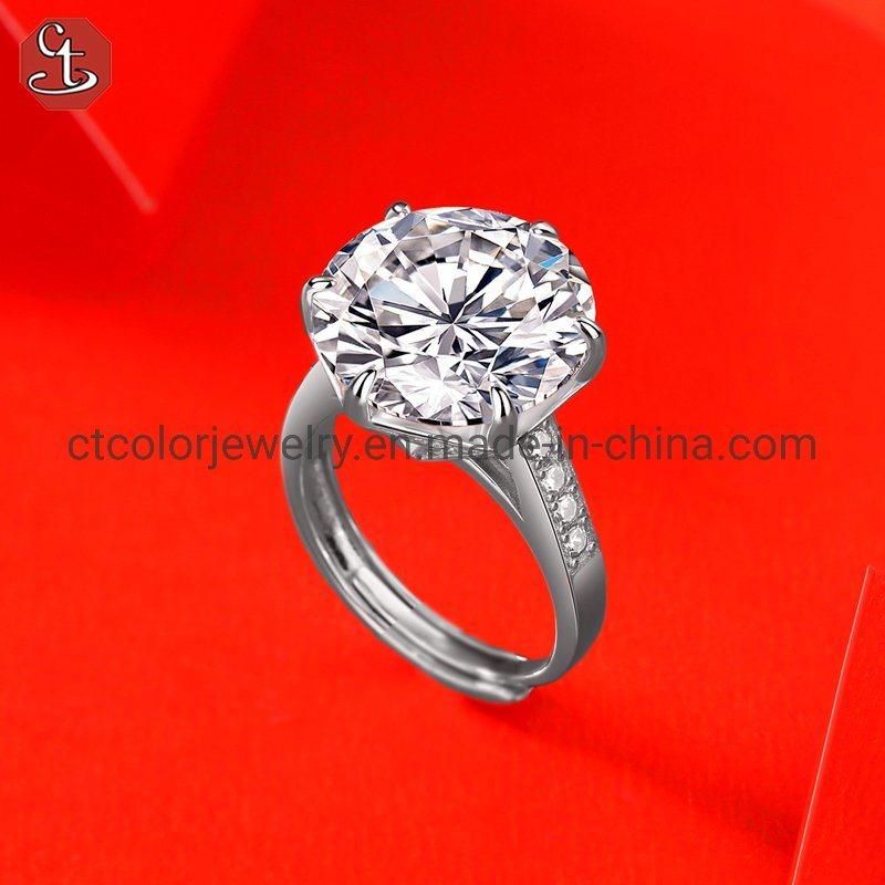 Moissanite Diamond 925 Sterling Silver ring engagement ring Trendy Jewelry for women