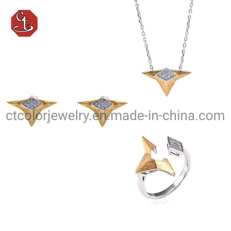 Fashion Jewelry Design Jewellery 18 Gold Plated Adjustable 925 Silver Ring