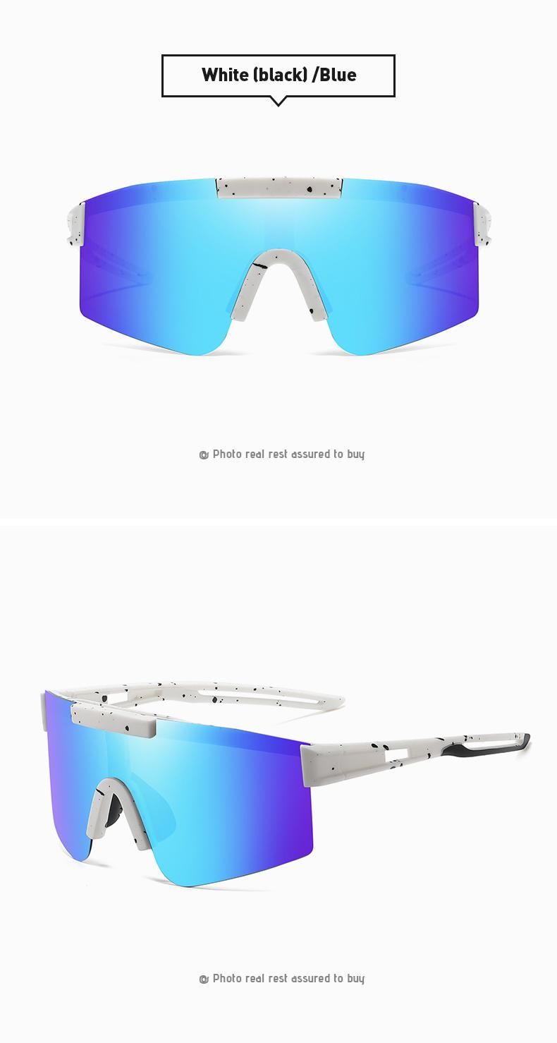 Wind Proof Goggle Sunglasses PC Frame Polarized Lens with Colorful Mirror Unisex Sporty Sunglases