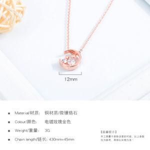 Fashion &#160; Women Stainless Steel Diamond Pendant&#160; &#160; Necklace