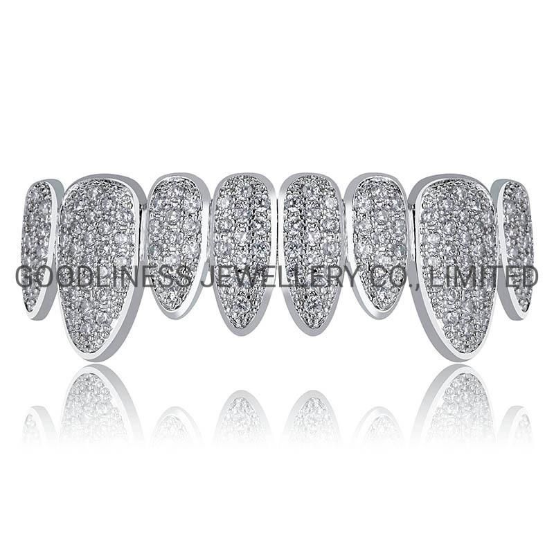 Fashion Men Hip Hop Jewelry Pave CZ Rapper Teeth Grillz