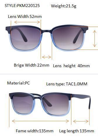 UV400 Protection Retro Classic Square Shape Gradient Color Polycarbonate Lens Fashion Designer Sunglasses