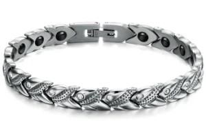 Women&prime;s Health Magnetic Bracelets Bangles Ladies Shining Crystal Rhinestone Jewelry Accessories Power Women Bracelets