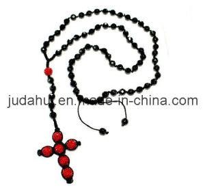 Crystal Shamballa Necklace Cross Style (JDH-NK2033)