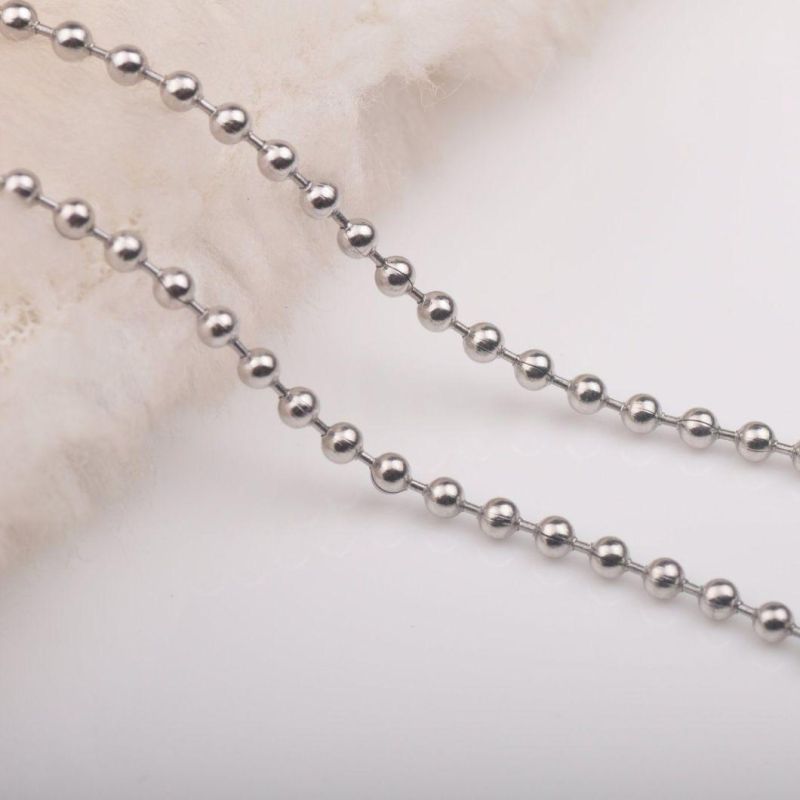 Classic Gold Plated Stainless Steel Ball Chain Fashion Necklace for Decoration Fashion Jewelry Bracelet Anklet