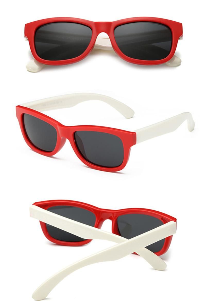 New TPE Rubber Soft Square Shape Italy Design Personalized Skateboard Kid Children Eyewear Glasses Sunglasses