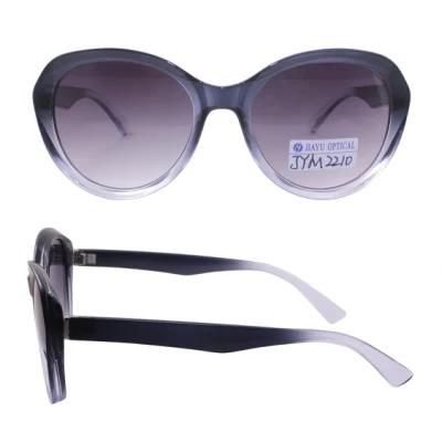 Gradient Lenses and Frame Color Fashion Shiny Transparent Plastic Sunglasses