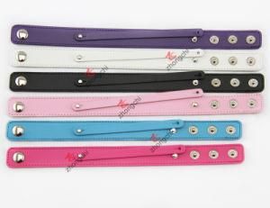 Wholesale Custom PU Leather Bracelet with 8mm Slide Charms (CPB50806)