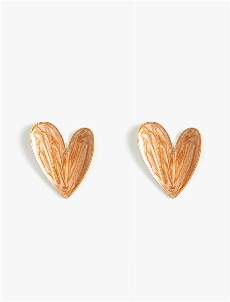 2022 New Trendy Hypoallergenic 925 Sterling Silver Post Chic Heart Shape Enamel Earring for Women Jewelry and Gift