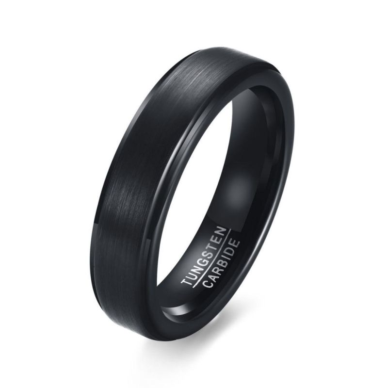 Fashion Jewelry 8mm Waya Polished Titanium Ring Black Korean Version of Men′ S Personality Ring