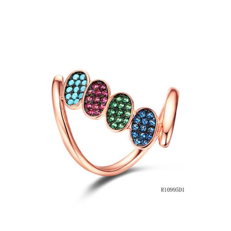Oval Silver with Fancy CZ Ring