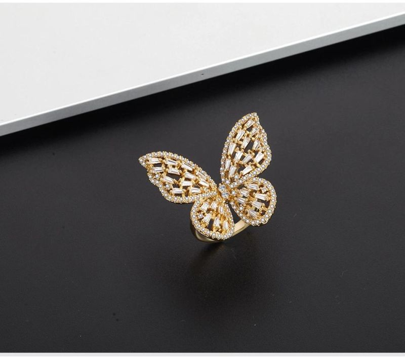 Same-Style Butterfly Hollow-out Creative Opening Ring