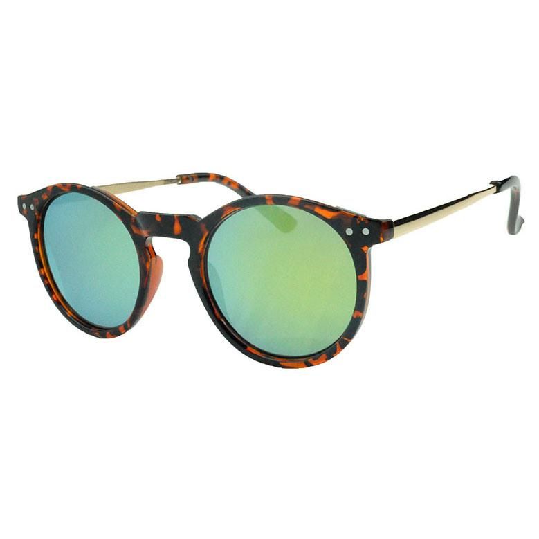 2017 Factory Directly Round Shape Fashion Sunglasses with Metal Temples
