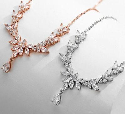 Wedding CZ Jewelry Set, Bridal CZ Necklace Jewelry Set, Bridesmade Jewelry Set, Fashion CZ Necklace Jewelry