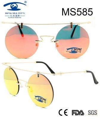 New Special Design Round Shape Women Metal Sunglasses (MS585)