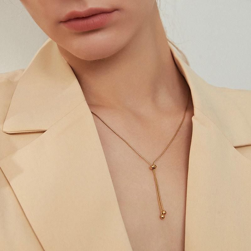 Gold Necklace Trendy Necklaces Chain Necklace Dainty Choker Necklace for Women Aesthetic Stainless Steel Gold Jewelry for Women